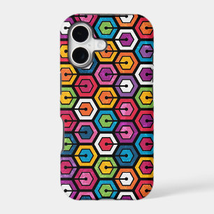 Colourful geometric pattern with hexagons