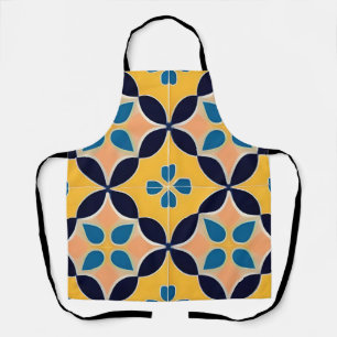 Colourful Geometric Pattern with Retro Tile Design Apron