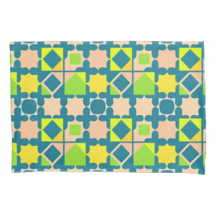 Colourful Geometric Pattern With Vibrant Shapes Pillowcase