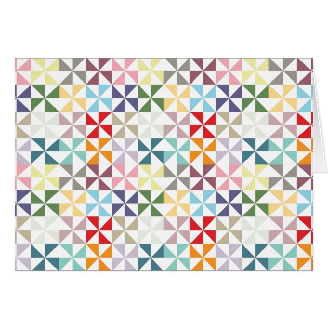 Colourful Geometric Pinwheel (Front Horizontal)