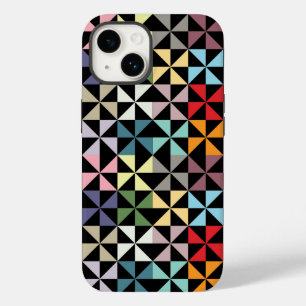 Colourful Geometric Pinwheel Black Case-Mate iPhone 14 Case