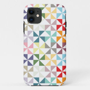 Colourful Geometric Pinwheel iPhone 11 Case