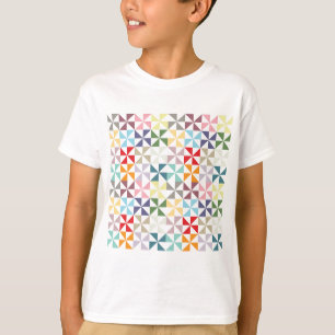 Colourful Geometric Pinwheel T-Shirt