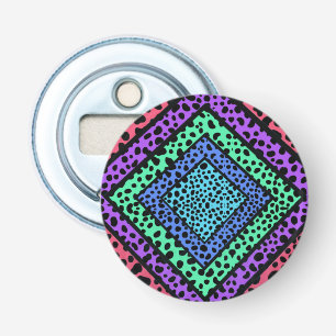 Colourful Geometric Rainbow Cheetah Animal Print Bottle Opener