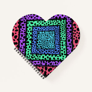 Colourful Geometric Rainbow Cheetah Animal Print Notebook