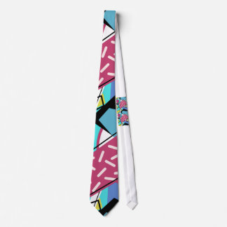 Colourful Geometric Retro 80s Memphis Design Tie