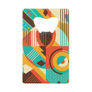 Colourful geometric retro: vintage abstraction.