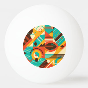 Colourful geometric retro: vintage abstraction. ping pong ball