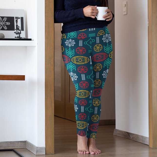 colourful geometric scandinavian leggings (Creator Uploaded)