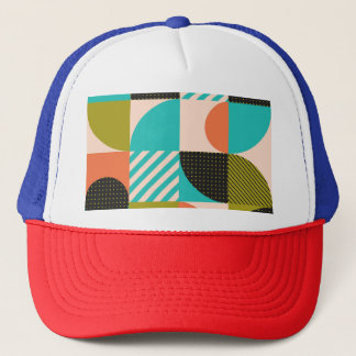 Colourful geometric, Scandinavian style pattern. Trucker Hat
