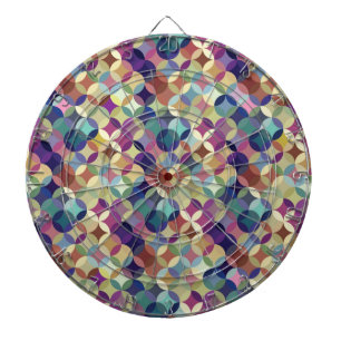 Colourful Geometric Seamless Pattern Dartboard