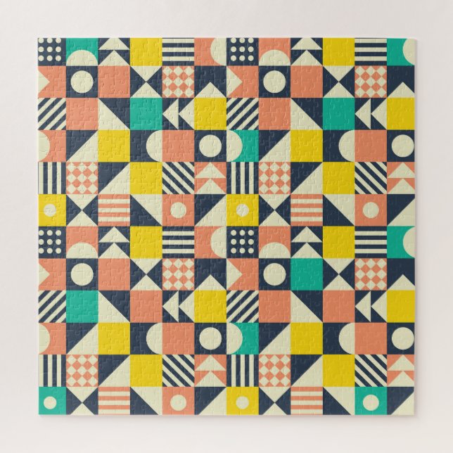 Colourful Geometric Seamless Pattern Jigsaw Puzzle (Vertical)