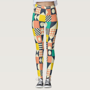 Colourful Geometric Seamless Pattern Leggings