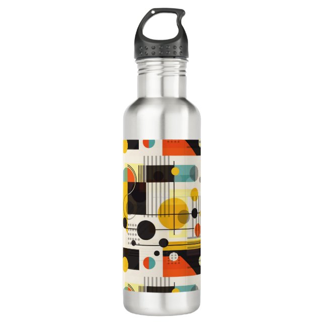 Colourful geometric shapes composition 710 ml water bottle (Front)