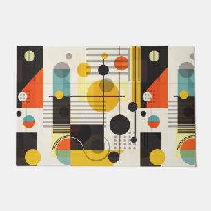 Colourful geometric shapes composition doormat