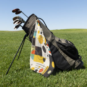 Colourful geometric shapes composition golf towel