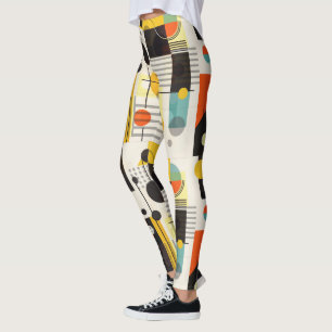 Colourful geometric shapes composition leggings