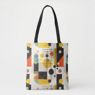 Colourful geometric shapes composition tote bag