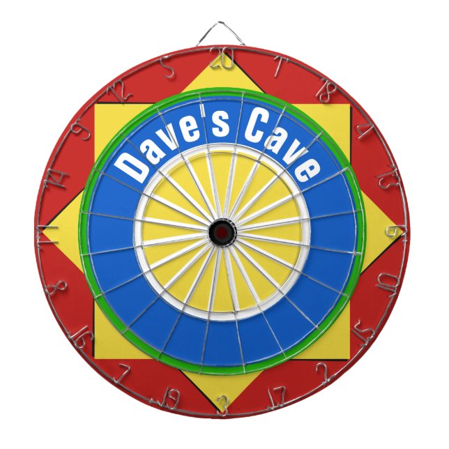 Colourful Geometric Shapes Dart Board (Front)