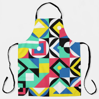 Colourful Geometric Shapes Decorative Ornament Apron