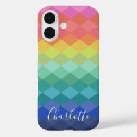Colourful Geometric Shapes Rainbow Personalised 