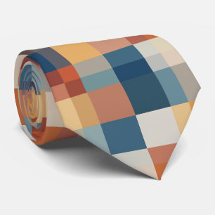 Colourful geometric shapes seamless tie