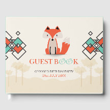 Colourful Geometric Shapes Tribal Fox Pattern 