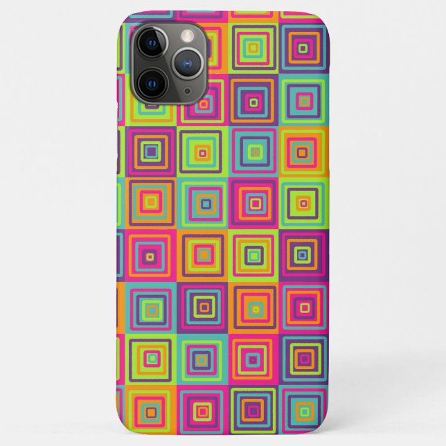 Colourful Geometric Squares Case-Mate iPhone Case (Back)