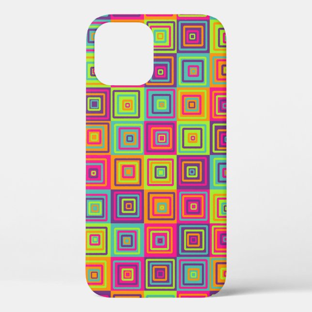 Colourful Geometric Squares Case-Mate iPhone Case (Back)