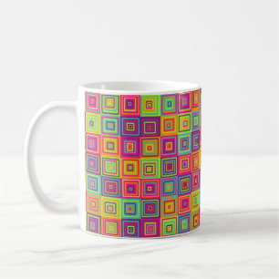 Colourful Geometric Squares Coffee Mug