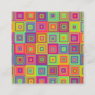Colourful Geometric Squares Enclosure Card