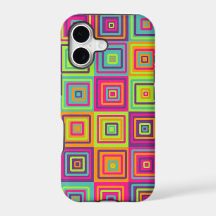 Colourful Geometric Squares Pattern