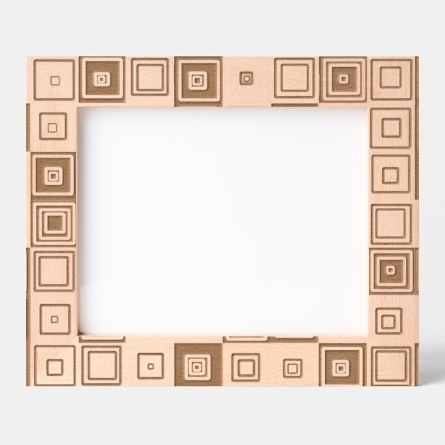 Colourful Geometric Squares Pattern Etched Frames (Front)