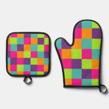 Colourful Geometric Squares Pattern