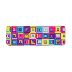 Colourful Geometric Squares Return Address Label