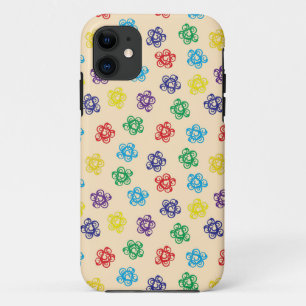 Colourful geometric swirly circles i phone case
