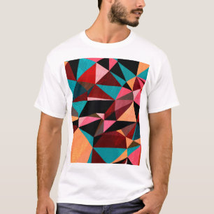 Colourful Geometric Triangle Abstract T-Shirt