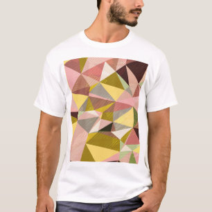Colourful Geometric Triangles Abstract Texture. T-Shirt