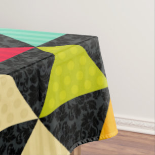 Colourful Geometric Triangles Seamless Pattern Tablecloth