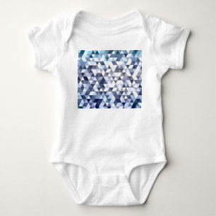 Colourful geometric triangular mosaic: abstract ba baby bodysuit