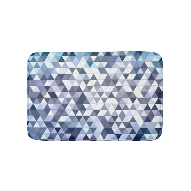 Colourful geometric triangular mosaic: abstract ba bath mat (Front)