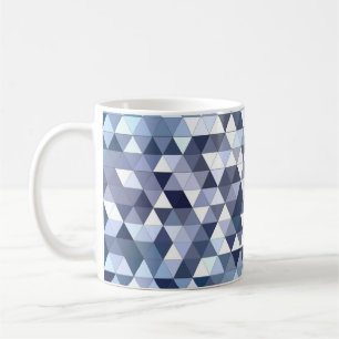 Colourful geometric triangular mosaic: abstract ba coffee mug