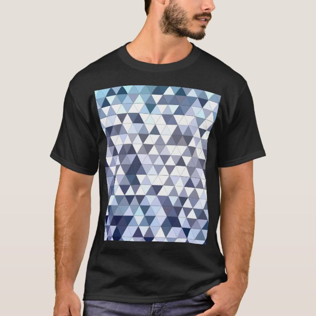 Colourful geometric triangular mosaic: abstract ba T-Shirt (Front)