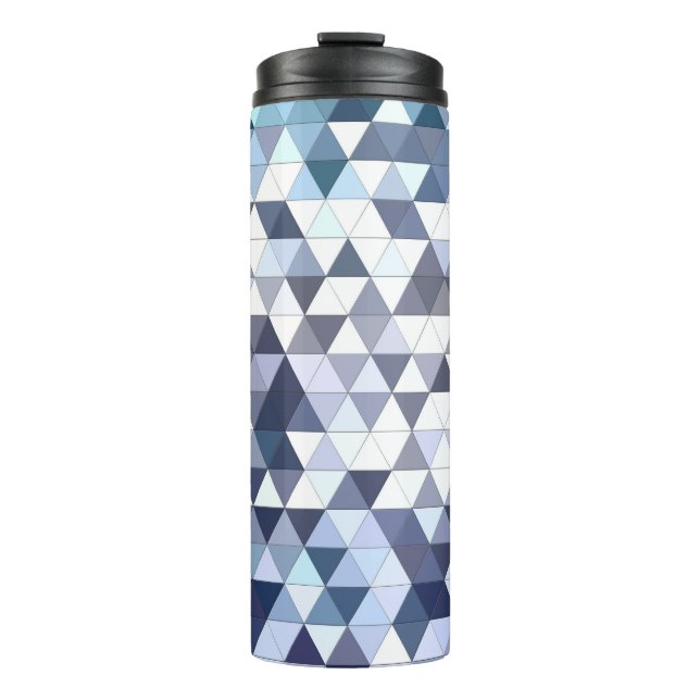 Colourful geometric triangular mosaic: abstract ba thermal tumbler (Front)