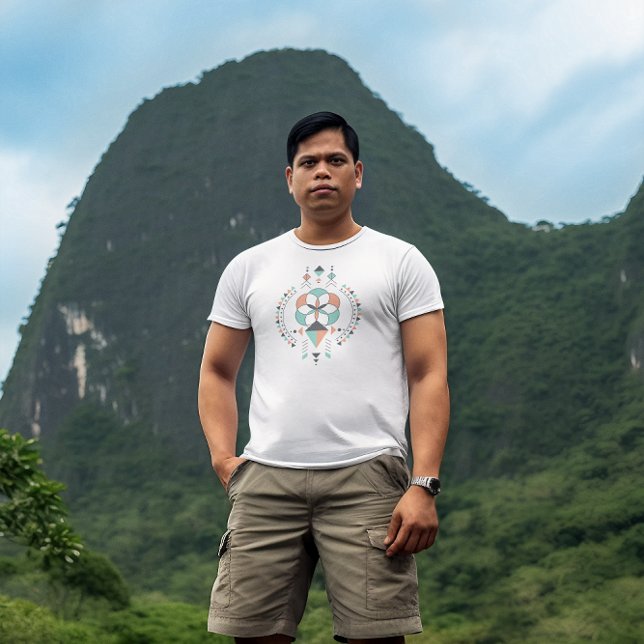 Colourful geometric tribal totem 2 T-Shirt (Creator Uploaded)