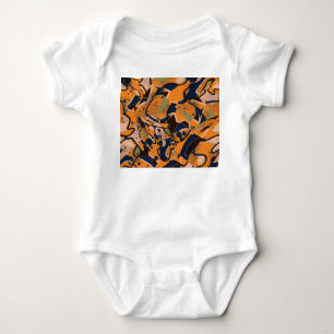 Colourful geometric vintage seamless backdrop. baby bodysuit