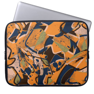 Colourful geometric vintage seamless backdrop. laptop sleeve
