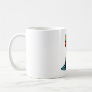 Colourful Geometry 3D Chihuahua in Modern Style  Coffee Mug