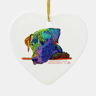 Colourful George Ornamet Ceramic Ornament