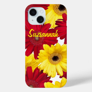 Colourful Gerber Daisy Close-Up Photos Template iPhone 15 Case